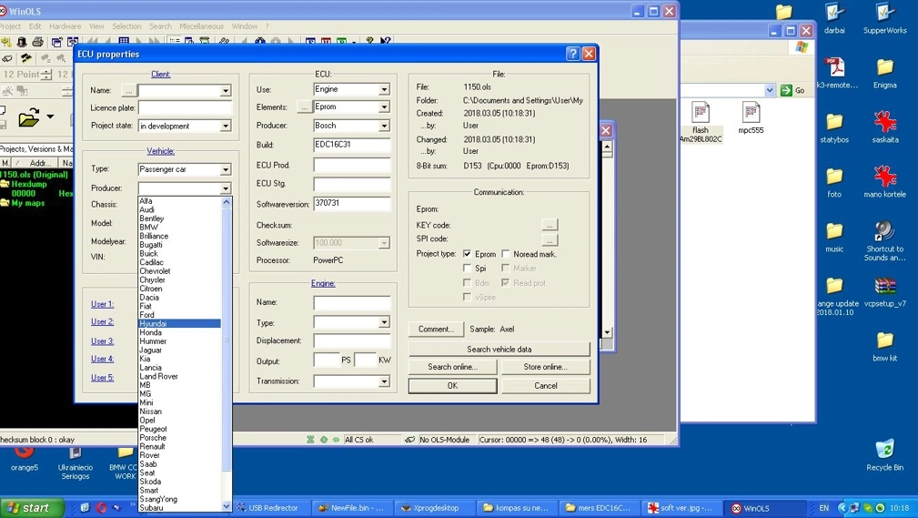 0281011971 A6481501379 1037370731 EDC16C31 W211 2005Y 3.2L ATgearbox VIRGIN BDM FULL.rar